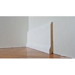 battiscopa in legno alto sagomato saronno laccato bianco mm 95 spessore mm15
