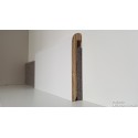 Coprizoccolo coprimarmo in legno verniciato bianco alto 10 cm esterno