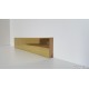 Battiscopa zoccolino ottone lucido oro alto mm 40 bordo quadrato