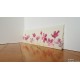 Battiscopa camerette bambini in pvc idrorepellente decoro fiori rosa