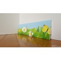 Battiscopa camerette bambini in pvc idrorepellente decoro fiori gialli di campo