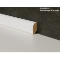 Battiscopa bianco basso 2 cm in legno basso massello tondo spessore 1 cm