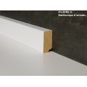 Battiscopa spessore mm 15 di cm 3 legno bordo quadro verniciato bianco