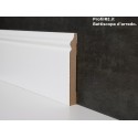 Battiscopa sagomato 8 cm in mdf bianco ducale inglese mini spessore 1 cm