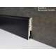 Battiscopa zoccolino nero in pvc resistente e antiumidità mm70x16