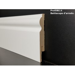 battiscopa bianco in mdf Milano alto sagomato alto 11 centimetri