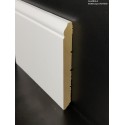 Battiscopa legno massello alto colore bianco Livorno sagomato bianco alto 13 cm