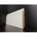 Battiscopa legno sagomato sagoma Venezia verniciato bianco ral 9010 alto cm 10 spessore mm 15