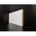 Battiscopa verniciato bianco legno massello bordo moderno alto 8 centimetri spessore mm 10
