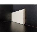 Battiscopa bianco ral 1013 avorio alto 8 centimetri in legno bordo tondo spessore mm 13