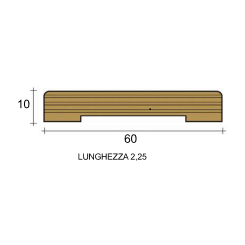 coprifilo mostrina bianco legno multistrato laccato bianco 6 centimetri