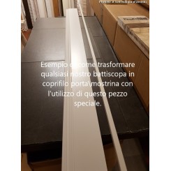 Coprifilo mostrina per trasformare i nostri battiscopa e posarli in verticale ral 9010