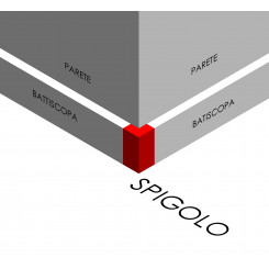 spigolo e angolo per battiscopa sagomati in legno e mdf tecnico