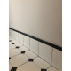 battiscopa bianco basso 2 centimetri massello bordo quadro 