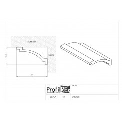 Profilo cornice soffitto DURO POLIMERO EXTRA RESISTENTE cm 5 x cm 7