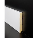 Battiscopa legno moderno 7 cm bordo quadro bianco poro semi chiuso