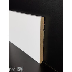 battiscopa in legno zoccolino bianco alto con bordo quadro 10 centimetri