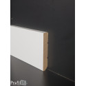 Battiscopa bianco in legno massello moderno da centimetri 8 bordo quadro spessore 13 mm