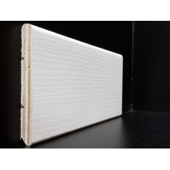 battiscopa zoccolino bianco matrix frassinato in legno laminato mm 75