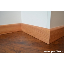 Battiscopa Larice netto su multistrato di legno altezza mm 82 spessore mm 13