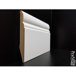 battiscopa in mdf Latina bianco alto 12 centimetri sagomato spessore mm 16