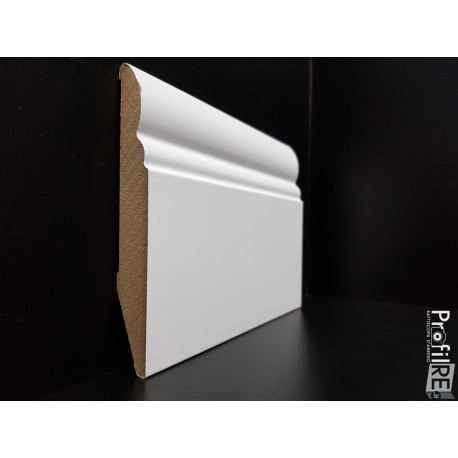 battiscopa in mdf Latina bianco alto 12 centimetri sagomato spessore mm 16