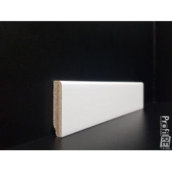 Battiscopa zoccolino basso laccato bianco in legno mm 40