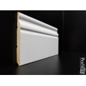 Battiscopa legno modanato spessore 1 cm ducale soft mini bianco alto 95 mm