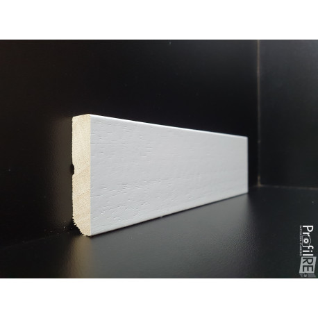 battiscopa laccato bianco alto 5 centimetri in legno massello bordo moderno quadro bianco