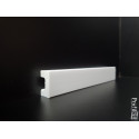 Battiscopa impermeabile alto 2,5 cm mm bordo quadro bianco