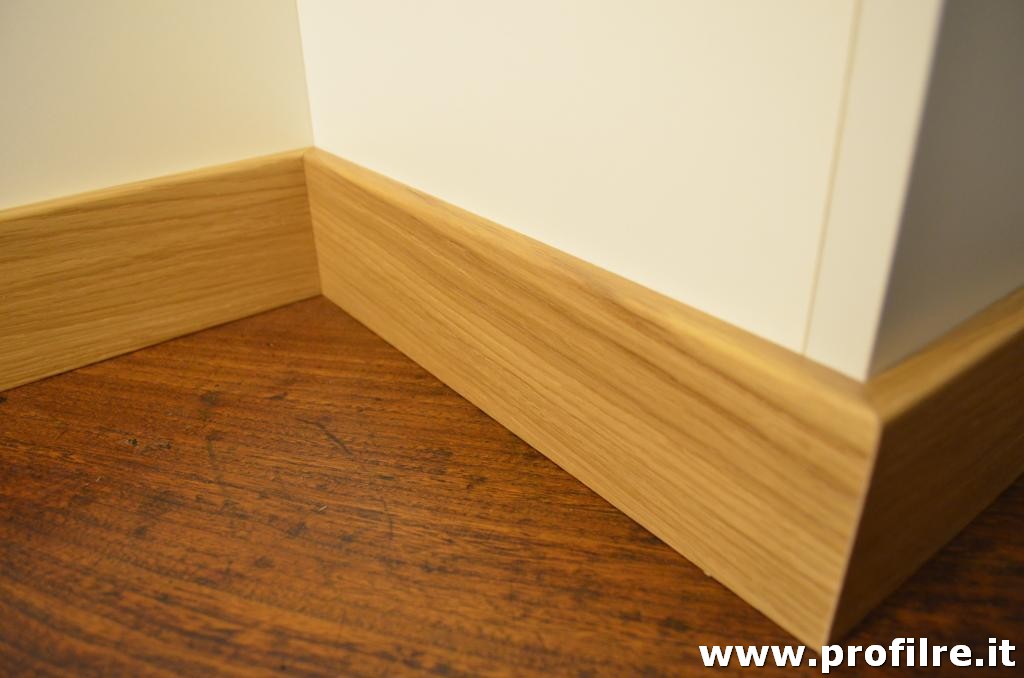 Battiscopa In Legno Massello Ayous - Zoccolino Gran Ducale Laccato Bianco, Misura 100x13 Cm - Foto 3