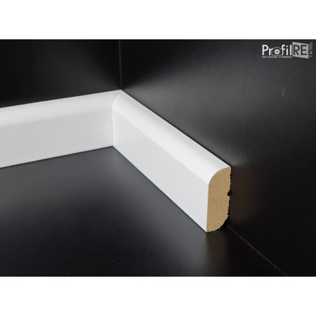 battiscopa basso 4 cm legno massello bianco spessore mm 15