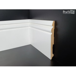 Battiscopa in mdf alto bianco economico modello milano large 15 cm