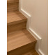 Battiscopa zoccolino profilo basso bianco moderno 4 cm in legno massello spessore mm 20