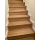Battiscopa per scale basso bianco moderno 4 cm in legno massello spessore mm 20