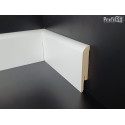 Battiscopa bianco alto 10 centimetri bordo tondo mdf spessore 15 mm