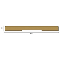 Coprifilo mostrina legno multistrato bianca larghezza cm 12 spessore mm 10