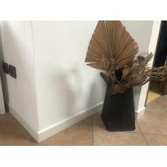Battiscopa avorio ral 1013 alto 7 cm in legno impiallacciato 