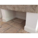 Battiscopa inglese ducale mm133 bianco alto su pavimento in pietra (2)