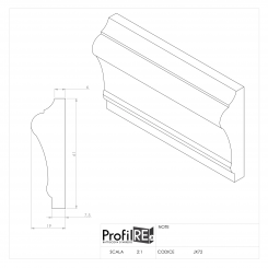 Profilo parete pronto all'uso boiserie economica cm 6 bianco