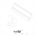 Profilo di contenimento per boiserie a listoni o pannelli extra resistente pronto all'uso prjx110