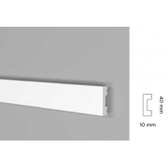 Battiscopa impermeabile alto 4 cm con bordo quadro spessore mm 10 duro polimero semi flessibile