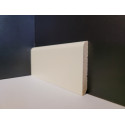 Battiscopa zoccolino legno massello bianco RAL 9010 da 7 centimetri tondo spessore mm 10