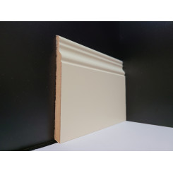 battiscopa inglese bianco ral 1013 da 10 mm di spessore verniciato alto 12 cm