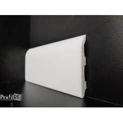 Battiscopa bianco polimero mm 75 spessore mm 9 pronto all'uso o verniciabile