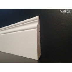 Battiscopa inglese ducale alto 12 cm in legno massello verniciato ral 9001