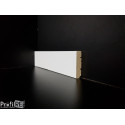 Battiscopa basso bianco ral 9010 di 3 cm bordo quadro , legno massello spessore mm 10 poro semi chiuso