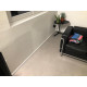 battiscopa bianco basso 2 centimetri massello bordo quadro 