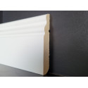 Battiscopa ducale Asti soft bianco ral 9010 sagomato spessore mm 15 legno massello