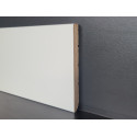 Battiscopa legno bordo quadro alto 12 cm moderno bianco spessore 13 mm bordo liscio